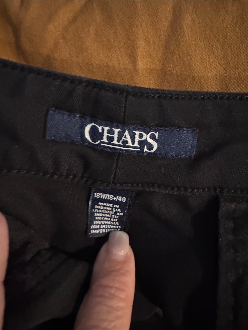 Chaps Men's Black Chinos